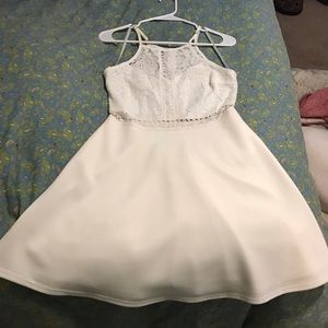 White skater dress